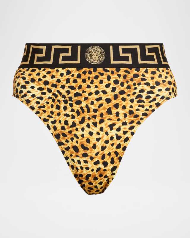 Cheetah High-Waist Bikini Bottoms